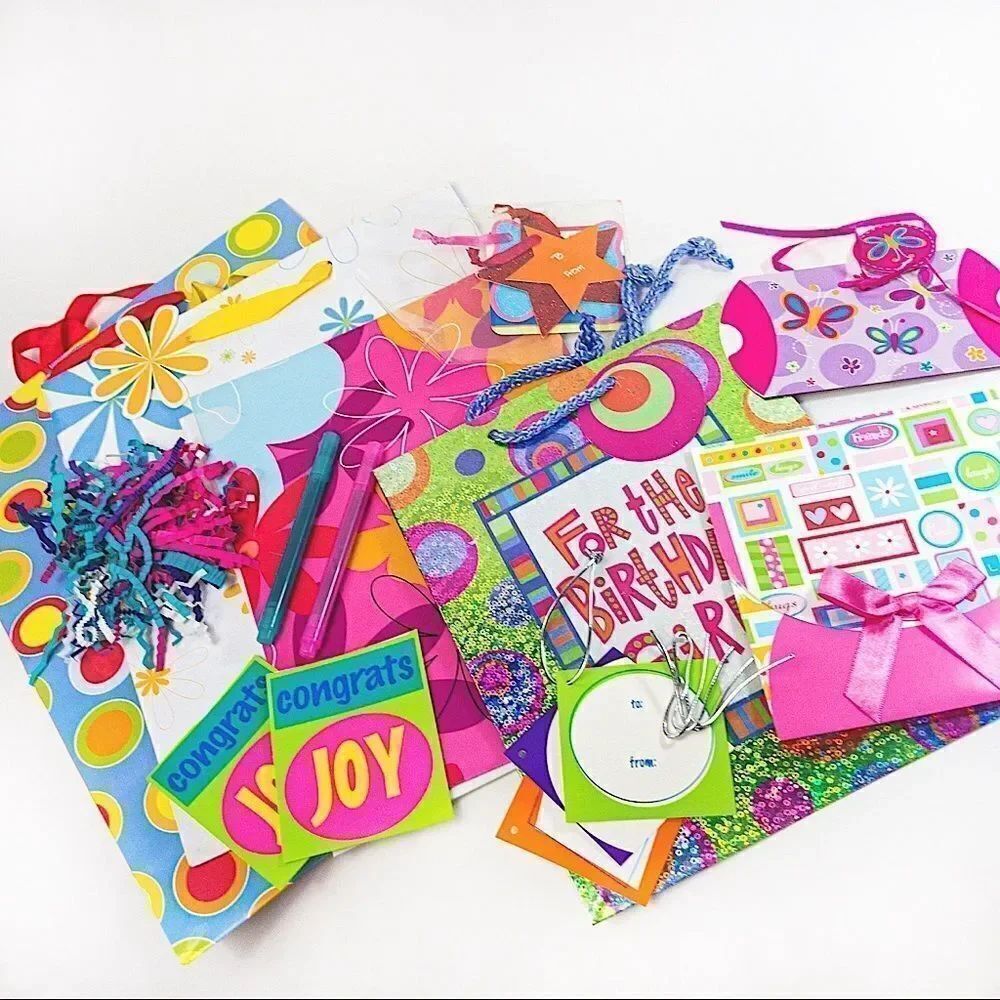 Birthday Girl Gift Bags & Tags - Large Bundle